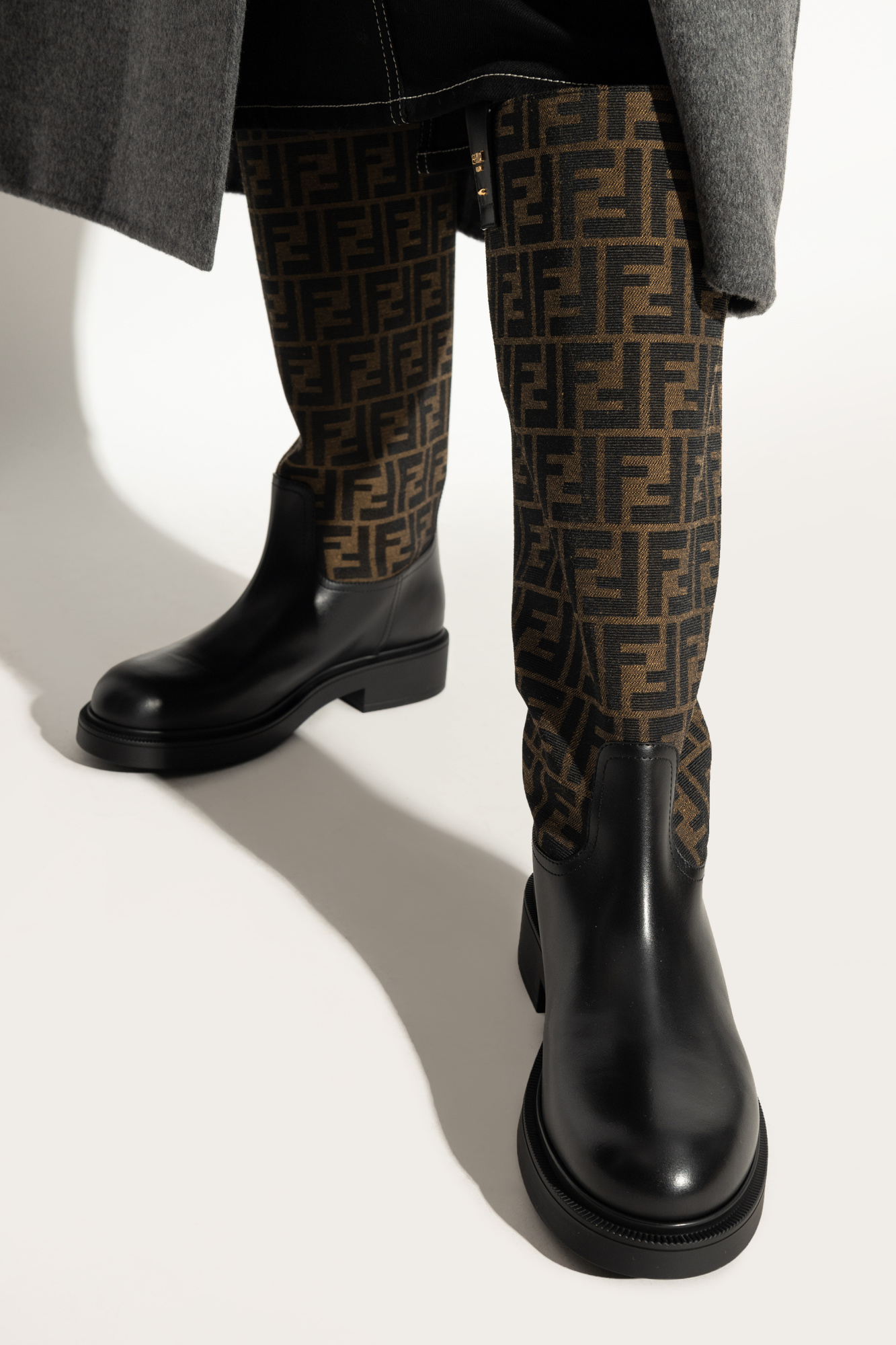 Fendi knee boots best sale